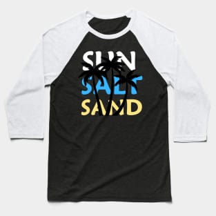 Sun Sand Salt Beach Shirt, Retro Comfort Colors T-Shirt, Trendy Beach Shirts for Women, Summer Vacation Shirts, Womens Oversized Beach Shirt Baseball T-Shirt